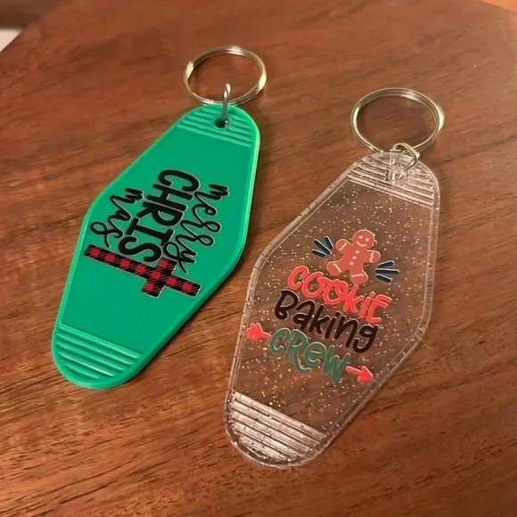 Holiday Key Tags, Christmas, Religious, Baking, Gingerbread (Set of 2) - Picture 1 of 8